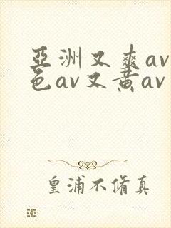 亚洲又爽av又色av又黄av