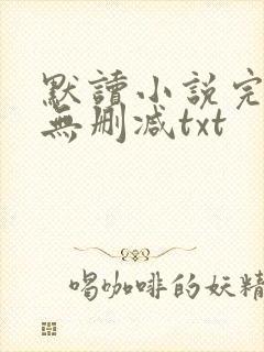 默读小说完整版无删减txt封面