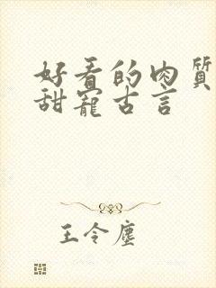 好看的肉质高的甜宠古言