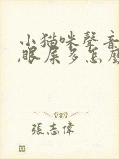 小猫咪声音嘶哑,眼屎多怎么回事