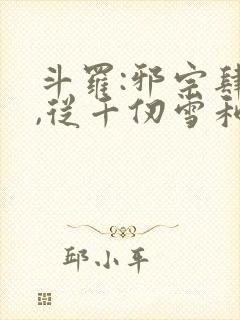 斗罗:邪宗肆虐,从千仞雪和朱竹清封面