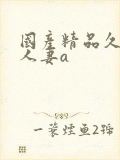 国产精品久久久人妻a