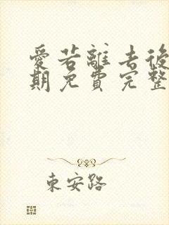 爱若离去后会无期免费完整版