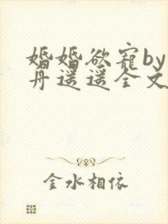 婚婚欲宠by小舟遥遥全文免费阅读