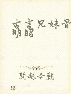 古言兄妹骨科沈明昭封面