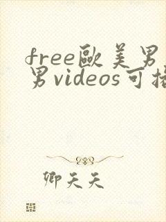 free欧美男男videos可播放