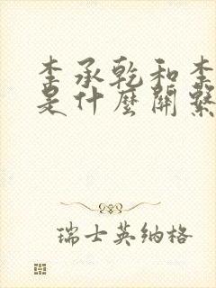 李承乾和李世民是什么关系