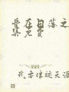 爱在日落之前全集免费封面