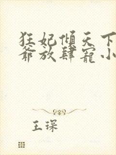 狂妃倾天下:王爷放肆宠小说