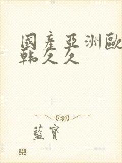 国产亚洲欧美日韩久久