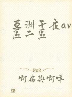 亚洲午夜av一区二区