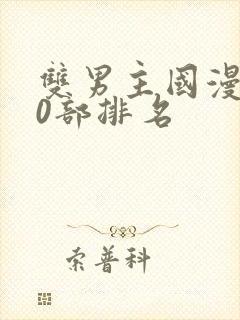 双男主国漫100部排名封面