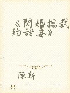 《闪婚总裁的契约甜妻》