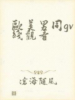 欧美男同gv在线观看封面