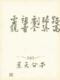 电视剧归路免费观看全集高清版下载