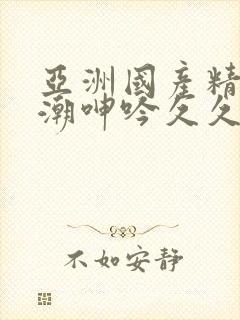 亚洲国产精品高潮呻吟久久