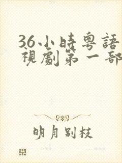 36小时粤语电视剧第一部免费观看