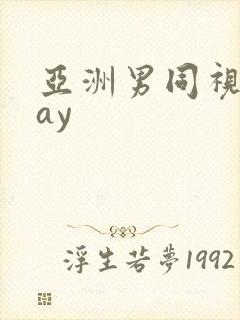 亚洲男同视频gay