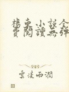 杨东小说全文免费阅读无弹窗