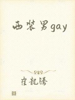 西装男gay封面
