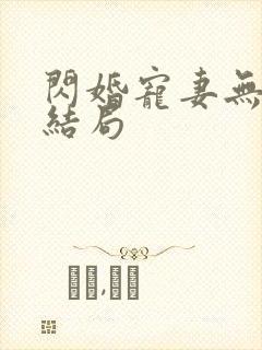 闪婚宠妻无度大结局封面