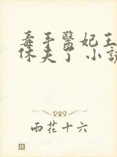 毒手医妃王爷被休夫了 小说完整封面