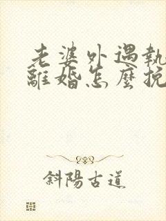 老婆外遇执意要离婚怎么挽回封面