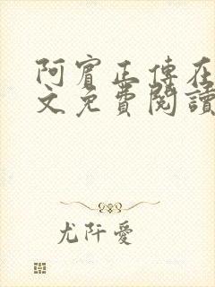 阿宾正传在线全文免费阅读无删减