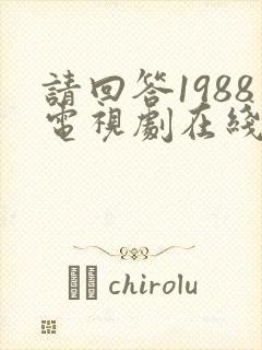 请回答1988电视剧在线观看免费封面