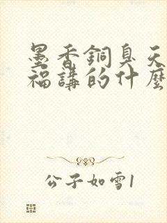 墨香铜臭天官赐福讲的什么