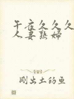 午夜久久久丰满人妻熟妇