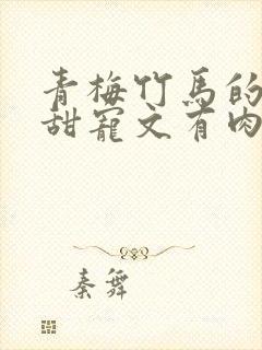 青梅竹马的小说甜宠文有肉肉1v 1