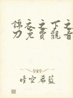 锦衣之下之绣春刀免费观看封面