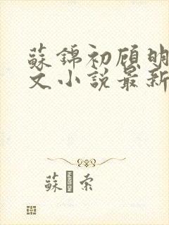 苏锦初顾明琛全文小说最新章节更新