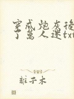 穿成炮灰后我成了万人迷txt