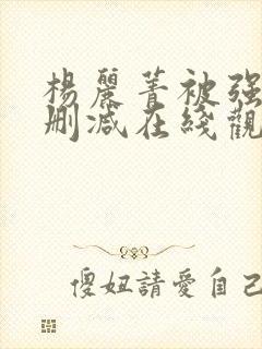 杨丽菁被强d无删减在线观看