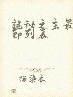 诡秘之主最新章节列表