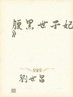 腹黑世子妃日常》封面