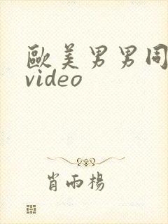 欧美男男同性恋video