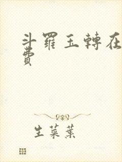 斗罗玉转在线免费