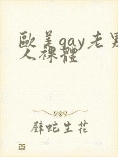 欧美gay老男人裸体封面