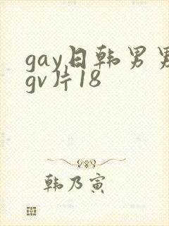 gay日韩男男gv片18