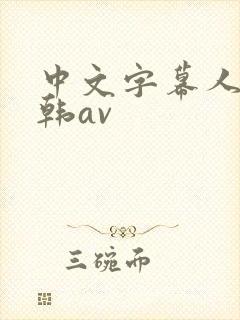 中文字幕人妻日韩av