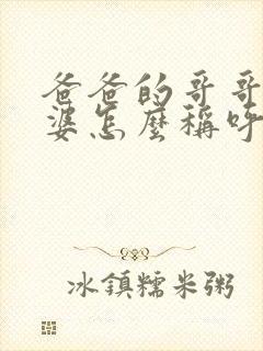 爸爸的哥哥的老婆怎么称呼