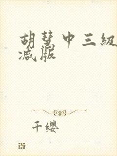 胡慧中三级未删减版