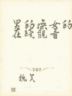 男的操女的视频在线观看