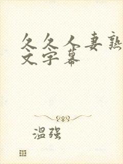 久久人妻熟女中文字幕