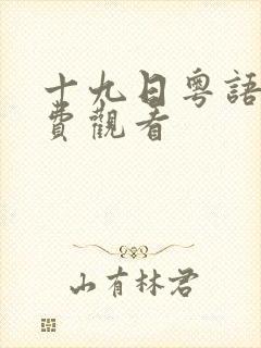 十九日粤语版免费观看