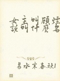 女主叫顾烟的小说叫什么名字