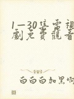 1—30集电视剧免费观看